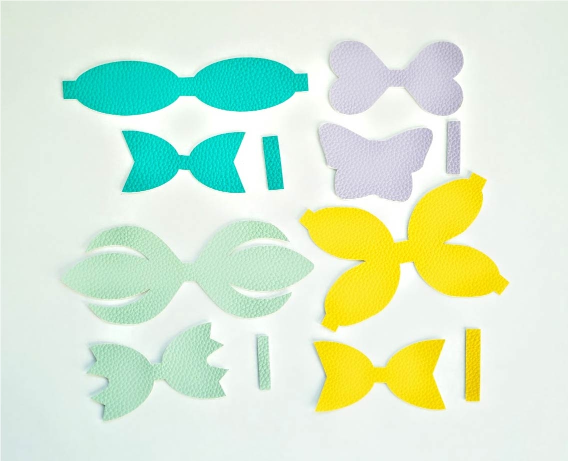 5 Free Hair Bow Templates For SVG Faux Leather Projects