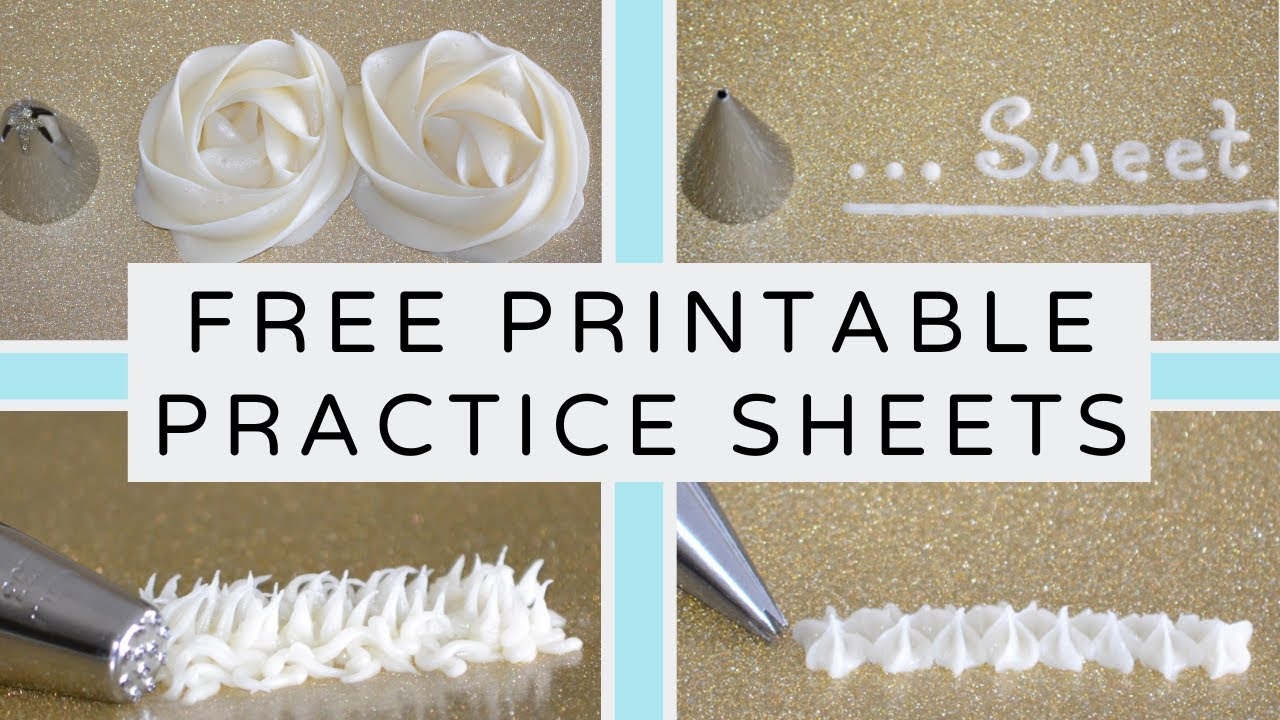 Piping Technique 101 Free Printable Practice Sheets YouTube