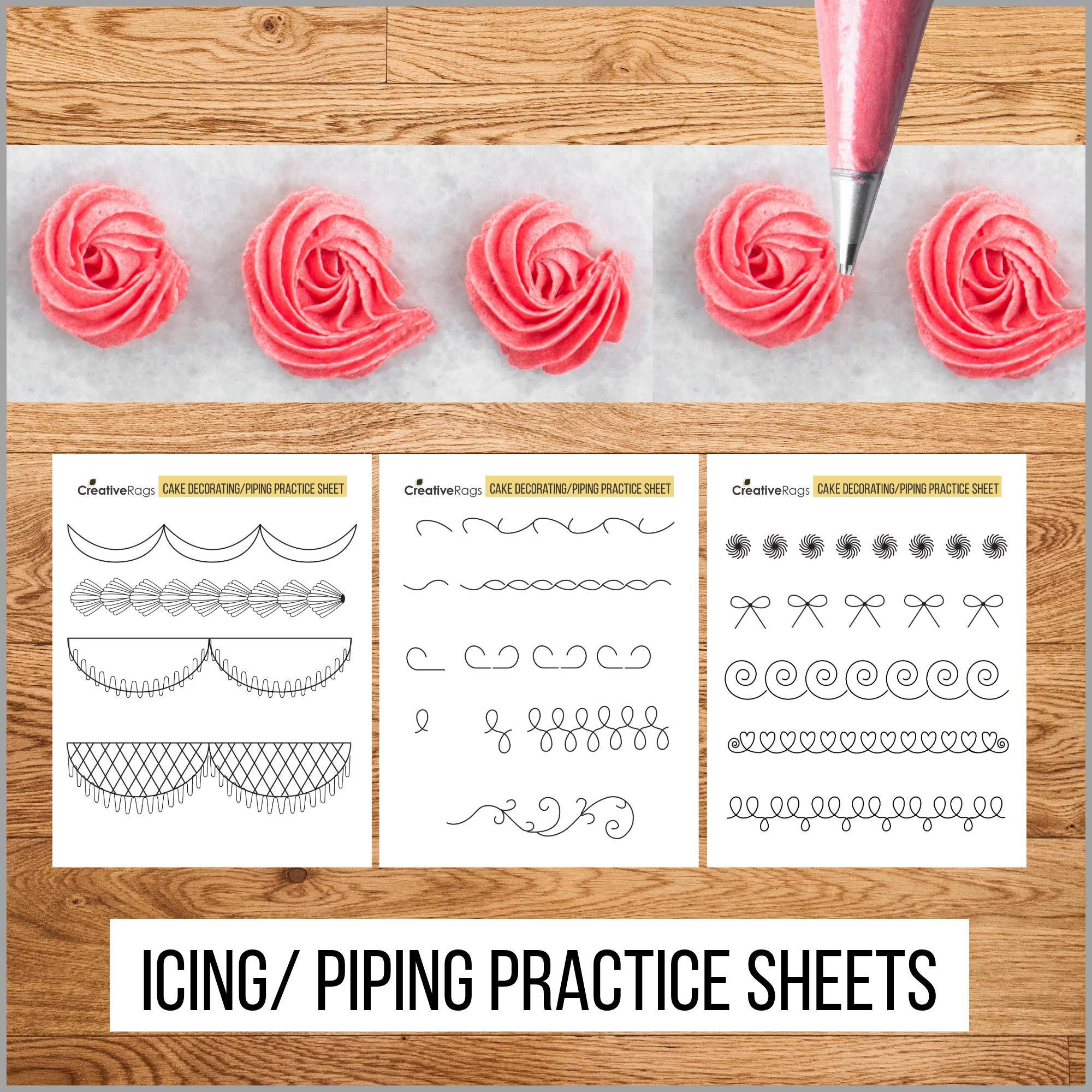 Printable Frosting Sheets Practice Etsy