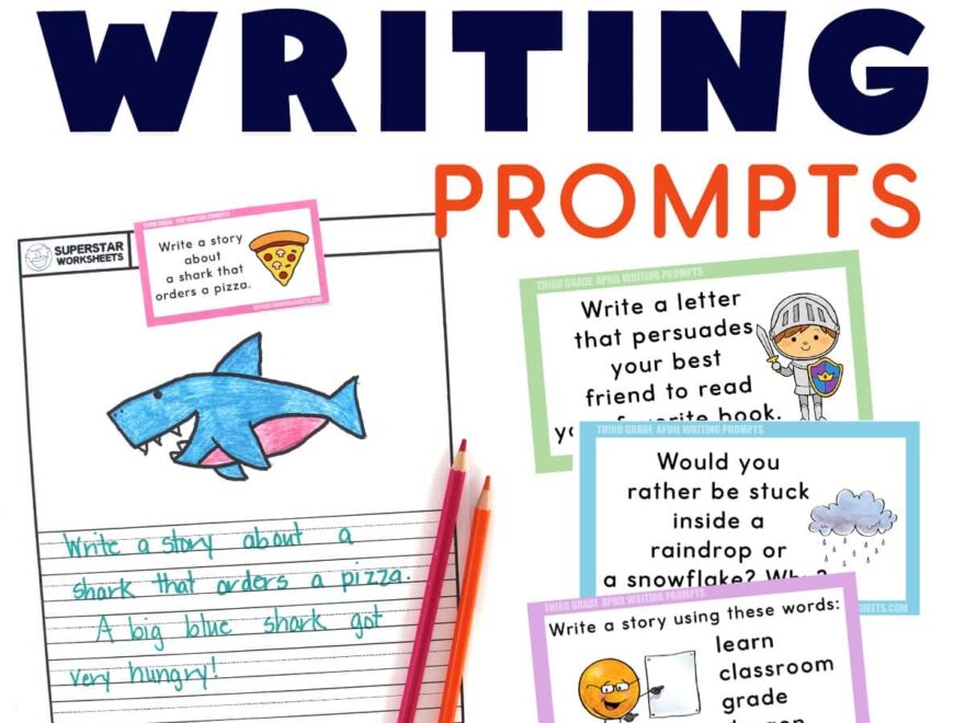 Third Grade Writing Prompts Superstar Worksheets