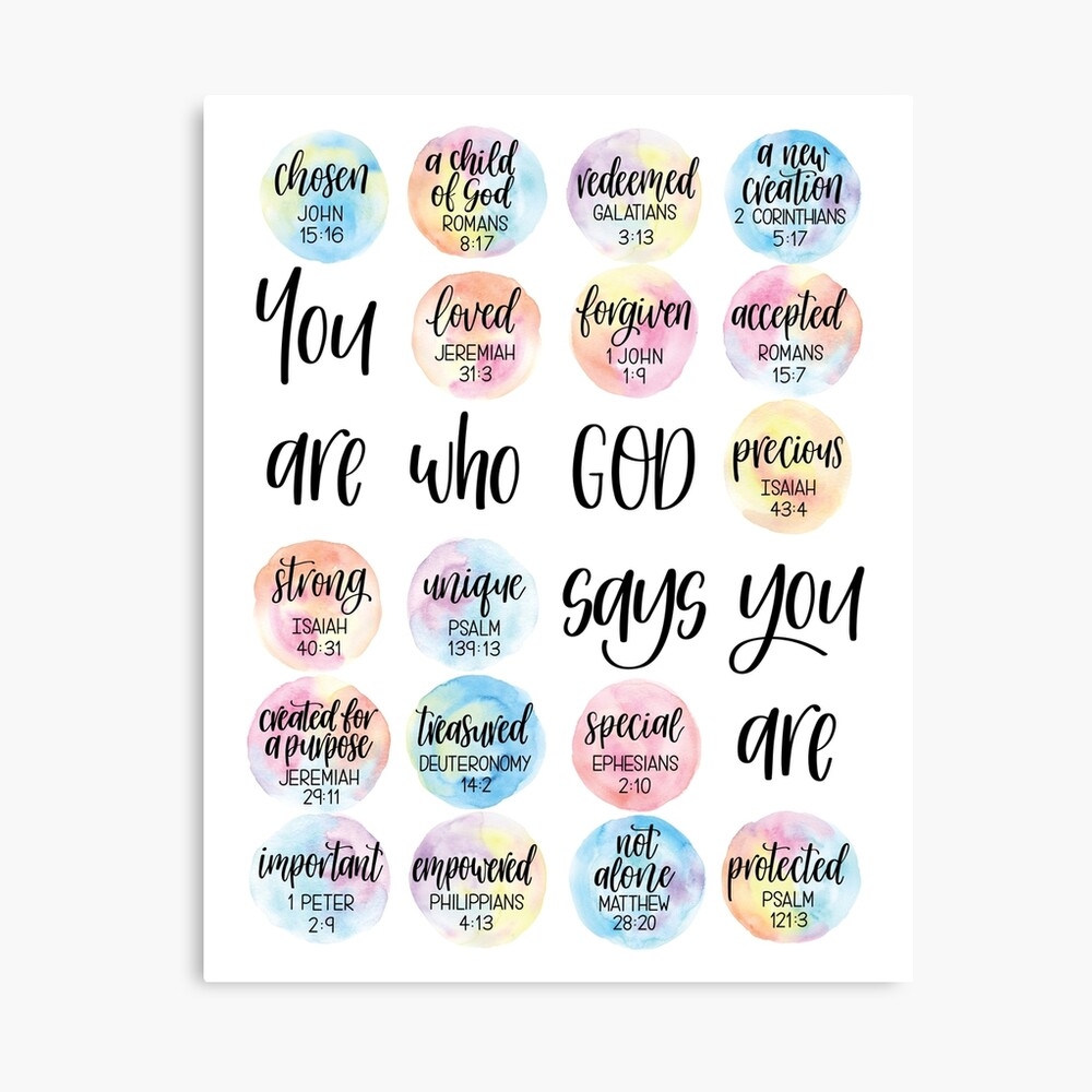 You Are Who God Says You Are Identity In Christ Artwork Rainbow Theme Greeting Card For Sale By BecPichugin Redbubble